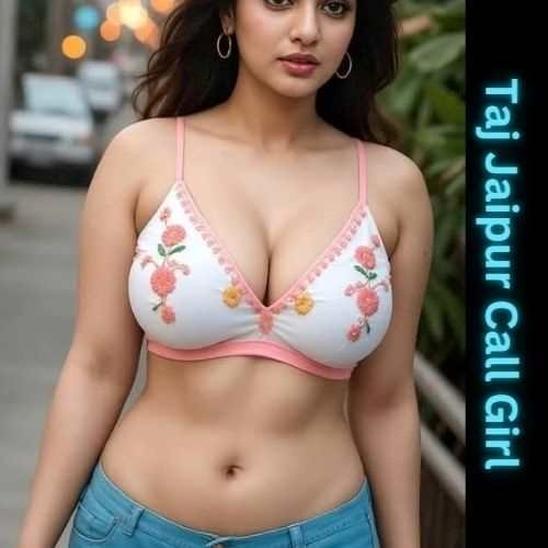 A Girl Wearing A white & Blue Dress Working With Jaipur Call Girl