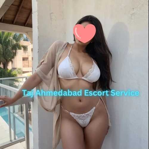 A Girl Wearing White Dress working with Taj Ahemdabad Escort Service